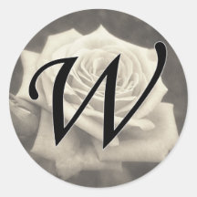 Roze Rozen in Anzures 4 Antiqued Sticker