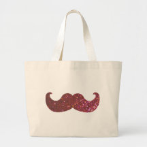 Roze Snor Bling (Faux schittert Grafisch) Tas