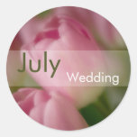 Roze Tulpen • De Sticker van het Huwelijk van juli