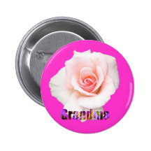 Roze van de oma nam toe speldbutton