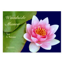 Roze Waterlily Visitekaartje