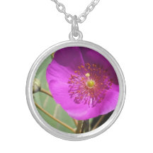 Roze wildflower persoonlijke ketting
