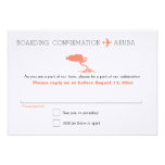 RSVP à la carte d'embarquement d'Aruba Bristol Personnalisé
