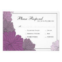 Rsvp floral de mariage faire-parts