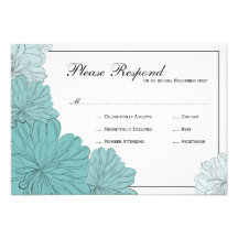 Rsvp floral de mariage invitation