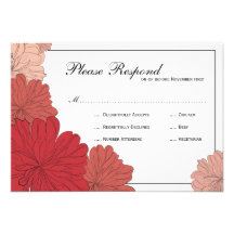 Rsvp floral de mariage invitation personnalisable