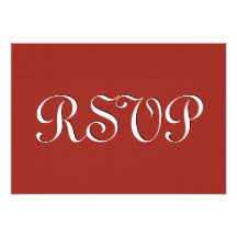 RSVP rouge et blanc épousant S230 Carton D'invitation