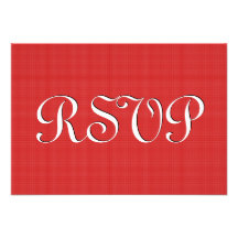 RSVP rouge mariage damassé S221 Cartons D'invitation