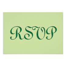 RSVP vert mariage damassé S220 Invitation Personnalisée