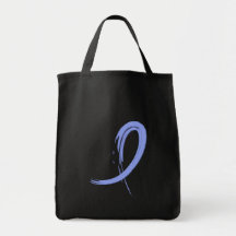 Ruban bleu-clair A4 de maladie thyroïdienne Sacs En Toile