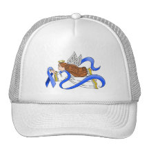 "Ruban bleu" d'ange de conscience Casquettes