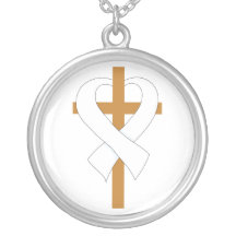 Ruban de coeur de croix de cancer de poumon colliers personnalisés