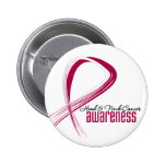 Ruban de grunge de conscience de cancer de la tête badge avec épingle