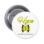 Ruban de papillon d'espoir de cancer du testicule badge avec épingle