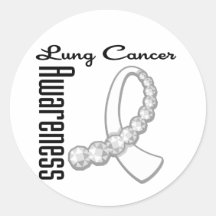 Ruban de pierre gemme de conscience de cancer de p autocollants ronds
