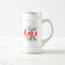 Ruban d'HIV de SIDA - combat comme une fille Tasse À Café