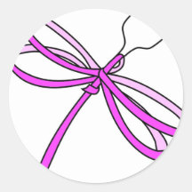 Ruban Dragonfly1 de cancer du sein Adhésifs Ronds