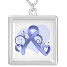Ruban floral de coeur de cancer de l'estomac bijouterie fantaisie