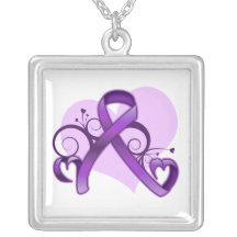 Ruban floral de coeur d'épilepsie colliers