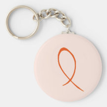 Ruban orange Keychain personnalisable Porte-clefs