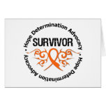 Ruban tribal v2 de survivant de Cancer de rein Carte De Vœux