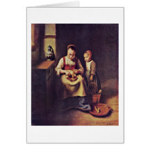 Rubenschalerin door Nicolaes Maas Wenskaart