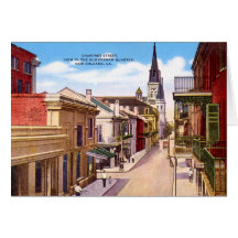 Rue de la Nouvelle-Orléans, Louisiane Chartres Cartes De Vœux