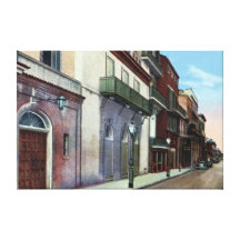 Rue de la Nouvelle-Orléans Louisiane St Peter Toile Tendue Sur Châssis