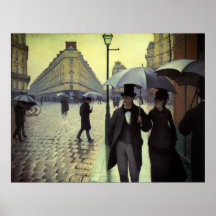 Rue de Paris, jour pluvieux par Gustave Caillebott Affiches