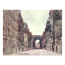 Rue Saint-Denis à Paris par Girtin Thomas Faire-part