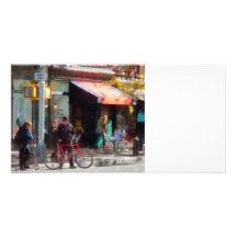 Ruelle de vélo cartes de vœux avec photo