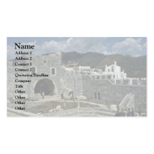 Ruines antiques en monde moderne carte de visite