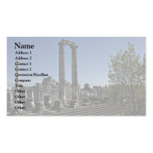 Ruines cassées du style grec modèle de carte de visite