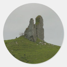 Ruines de châteaux de collines autocollant