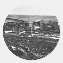 Ruines de construction sur l'île d'Amchitka Autocollants