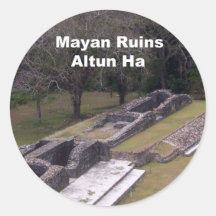 Ruines maya, Altun ha Autocollants Ronds