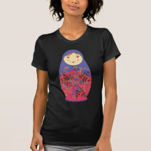 Russe de ~ de la poupée 2 de Matryoshka/emboîtemen T-shirts
