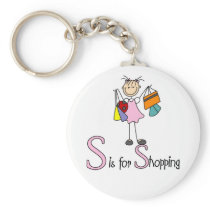 S is voor het Winkelen sleutelhangers