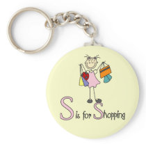 S is voor het Winkelen sleutelhangers
