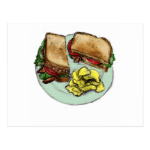 S is voor Sandwich Wens Kaart