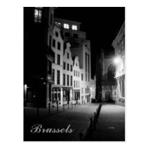 's nachts Brussel Wenskaart