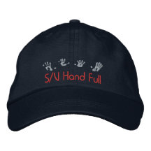s/v ontwerp 1 van het hand volledig pet geborduurde basebal pet