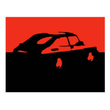 Saab 900 SPG/Aero - rouge sur la carte postale fon