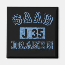 Saab Draken - BLEU Aimants
