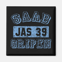 Saab Gripen - BLEU Magnets Pour Réfrigérateur