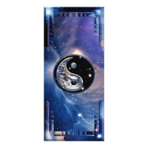 Sable tribal et eau Yin Yang Modèle De Carte Double