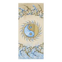 Sable tribal et eau Yin Yang Cartes Doubles