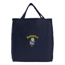 Sac brodé par badminton