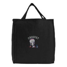 Sac brodé par croquet
