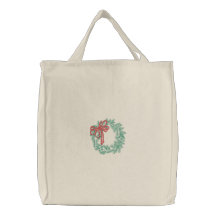 Sac brodé par guirlande de Noël